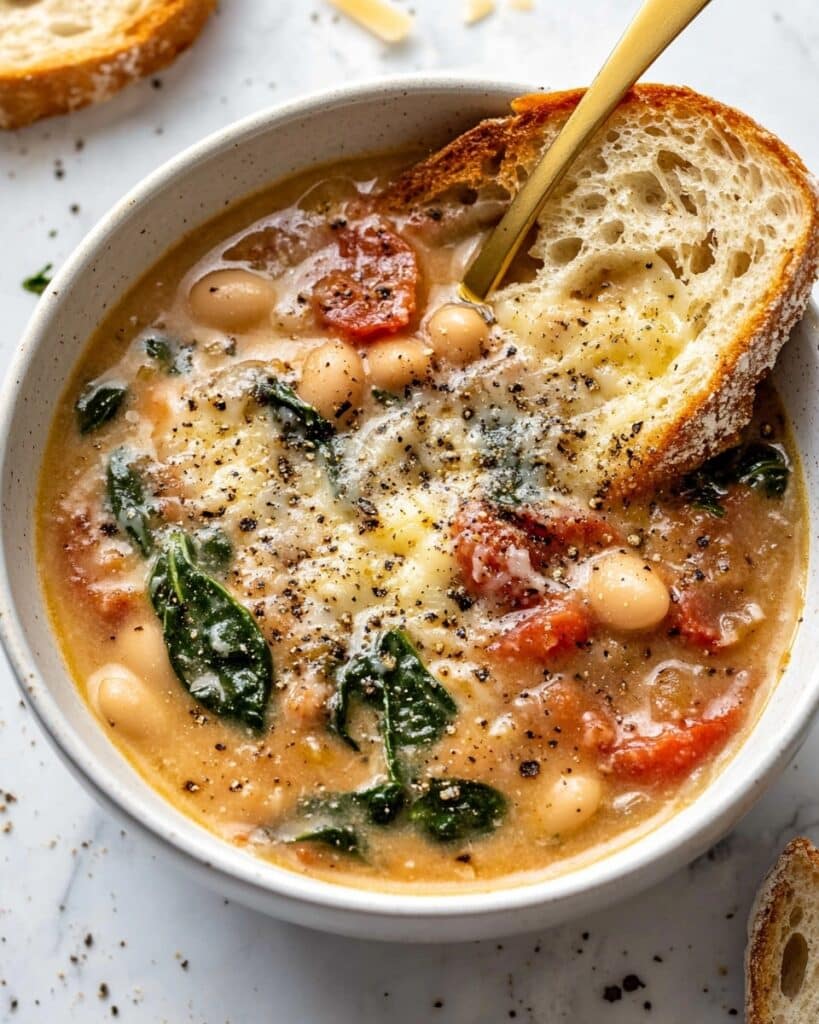 Fire Roasted Parmesan & White Bean Soup Recipe