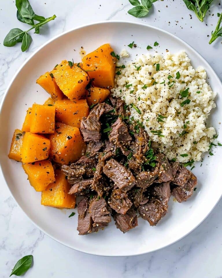 Cider Braised Pot Roast with Caramelized Onions and Sage Brown Butter Cauliflower Rice Recipe