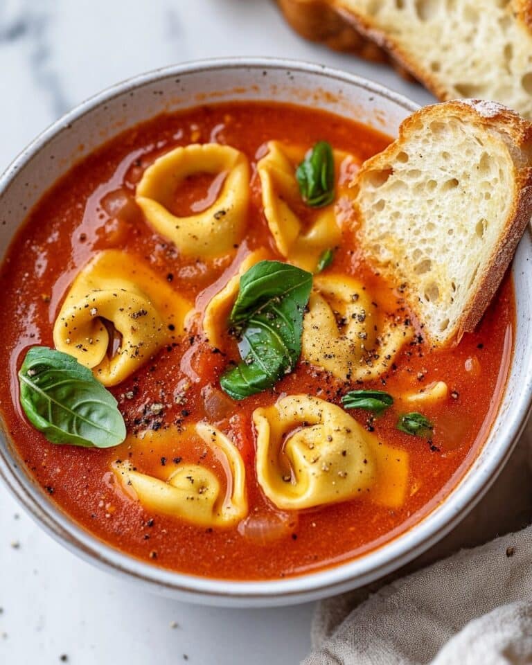 Curried Tomato Tortellini Soup with Brown Butter Garlic Toasts Recipe