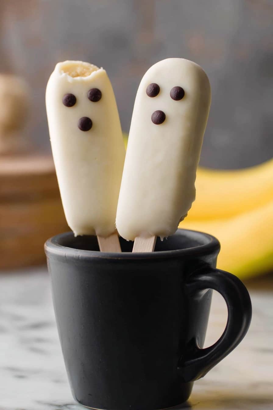 Boonanas – A Frozen Banana Ghost Halloween Treat Recipe - Serving Suggestion
