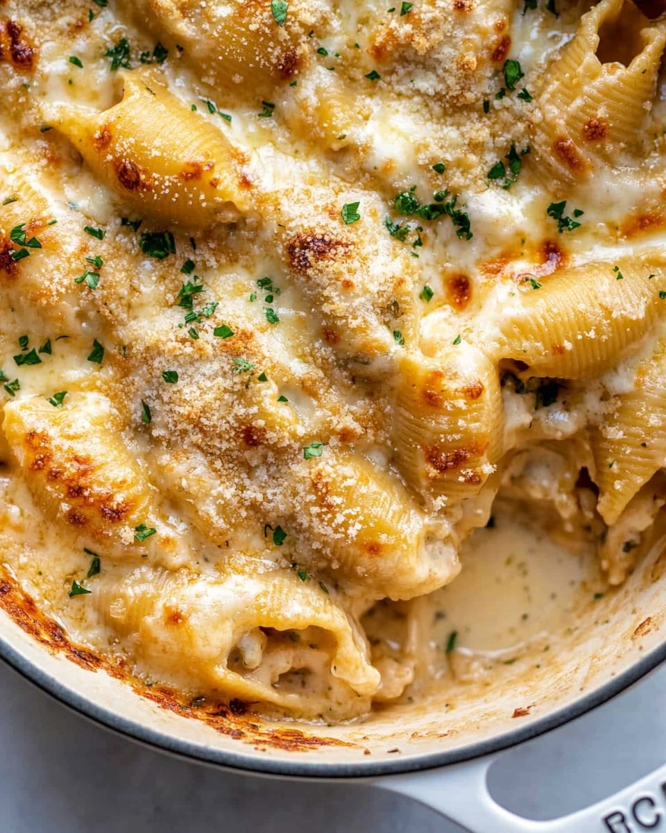 A small portion of creamy lasagna sits on a white plate with a slightly textured edge. The lasagna shows two layers of soft, pale yellow pasta sheets filled with light brown and white cheesy sauce, sprinkled with finely chopped green herbs. On top, the cheese is golden brown and slightly crispy. Grated white cheese is scattered delicately over the lasagna and plate. A silver spoon rests under the lasagna, with some sauce on it. The background surface is a white marbled texture. Photo taken with an iphone --ar 4:5 --v 6.1