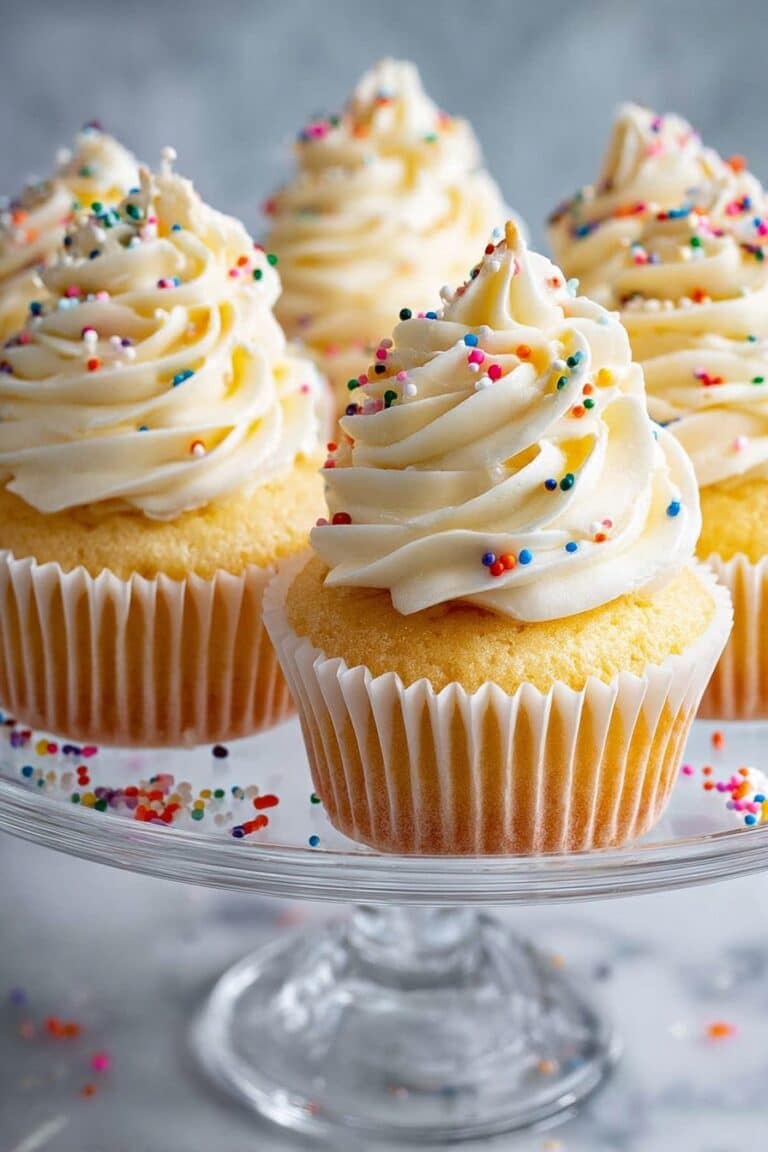 Moist Vanilla Cupcakes (Stay Fresh for 4 Days) Recipe