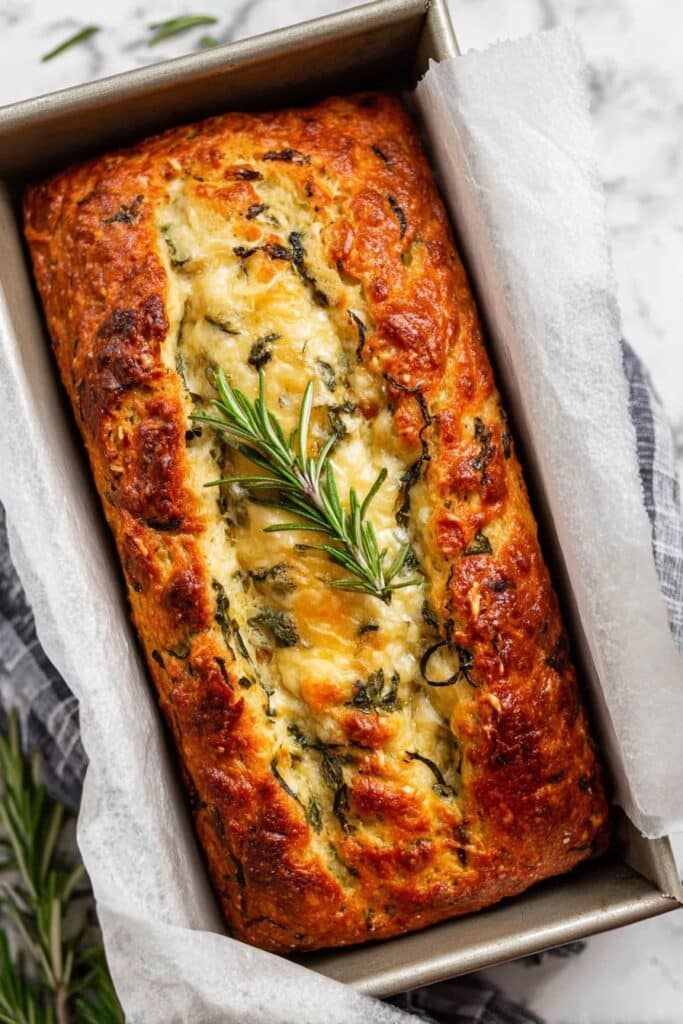 Cheese, Garlic and Herb Quick Bread (No Yeast) Recipe