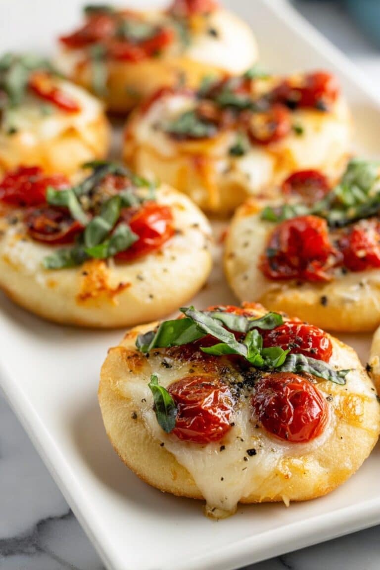 Gorgonzola, Tomato, and Basil Pizzette Recipe