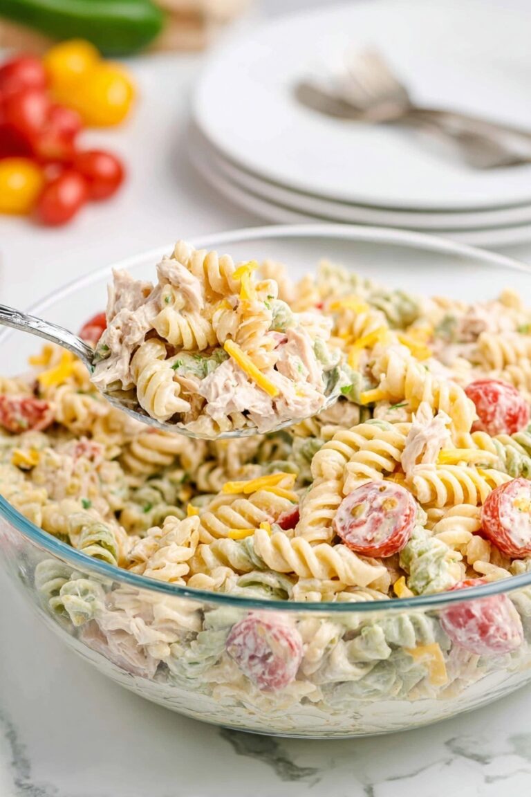 Chicken Bacon Ranch Pasta Salad Recipe
