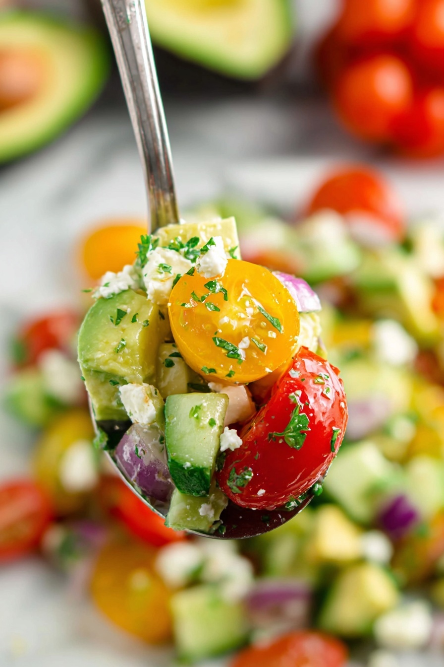 Refreshing Cucumber Tomato Avocado Salad Recipe - Recipe Step