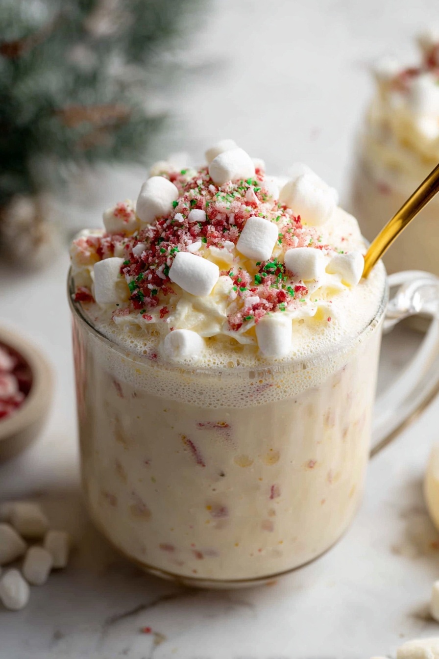 Creamy White Hot Chocolate Recipe - Serving Suggestion