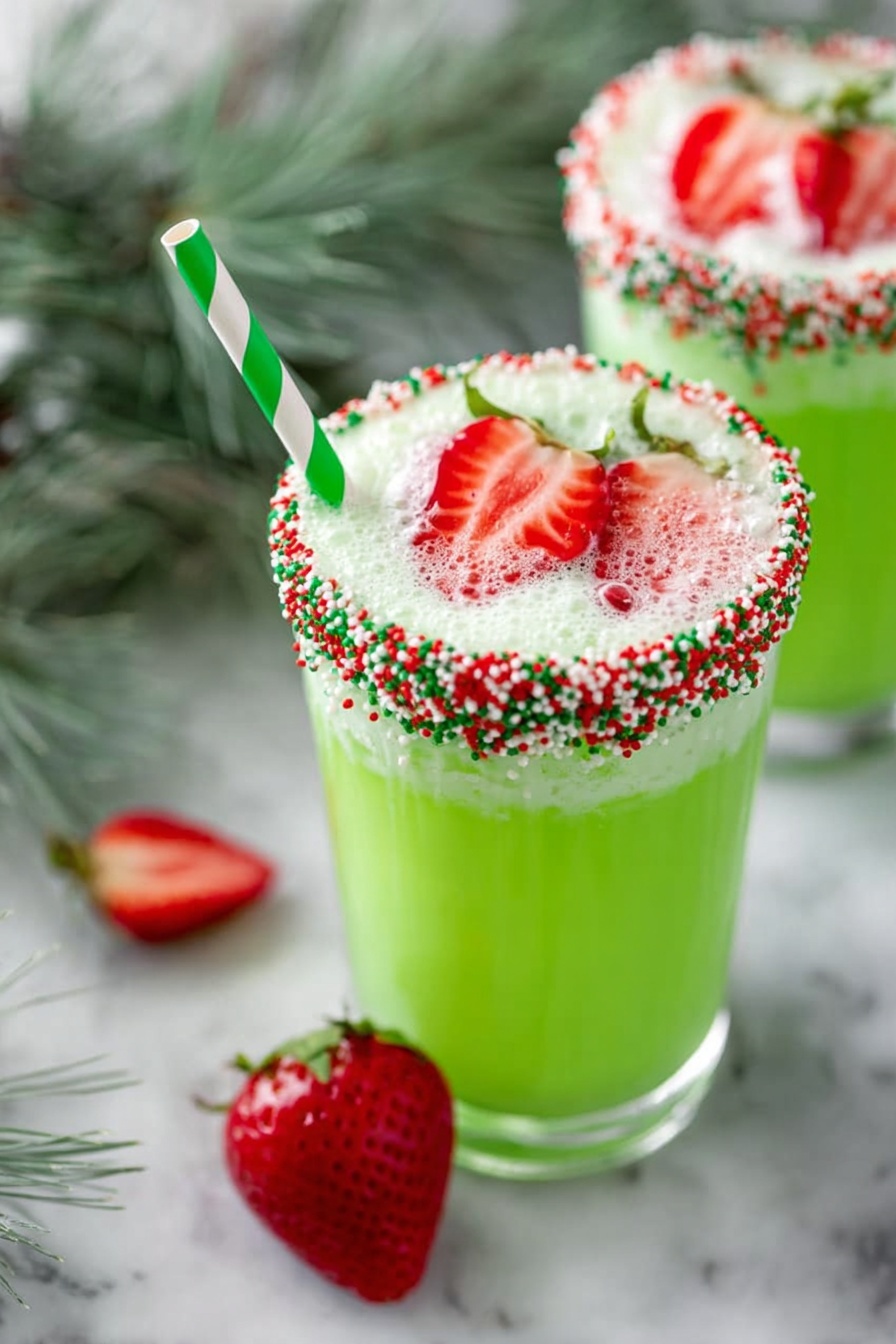 Grinch Punch Recipe with Lime Sherbet Recipe - Serving Suggestion