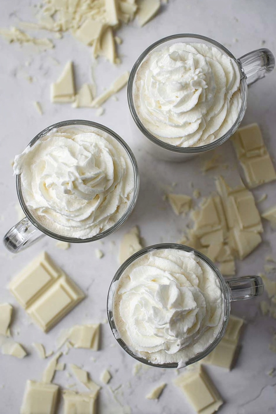 Creamy White Hot Chocolate Recipe - Serving Suggestion