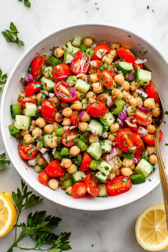 Refreshing Tomato Chickpea Salad Recipe