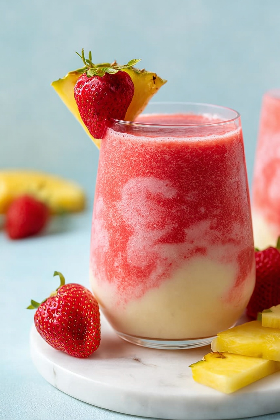 Lava Flow Smoothie Recipe - Serving Suggestion