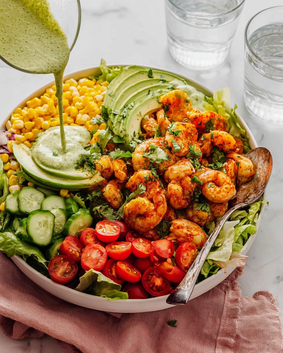 Blackened Shrimp and Corn Salad Recipe - Serving Suggestion