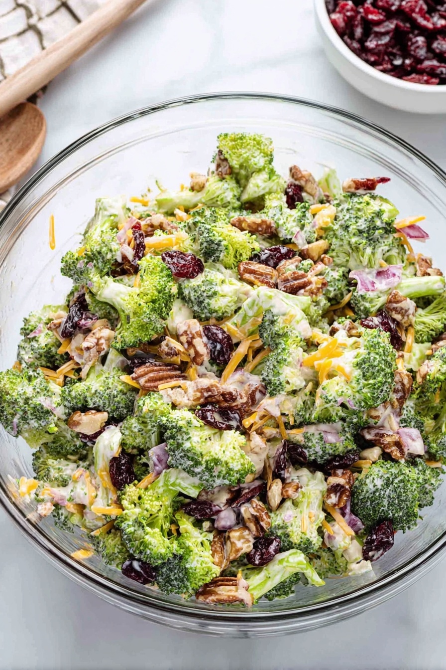 Easy Broccoli Salad with Bacon and Cheddar Recipe