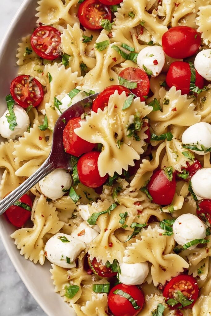 Caprese Pasta Salad with Balsamic Glaze Recipe