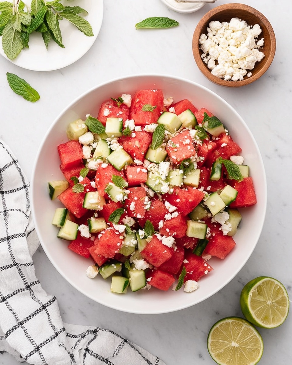 Refreshing Watermelon Salad with Feta and Mint Recipe