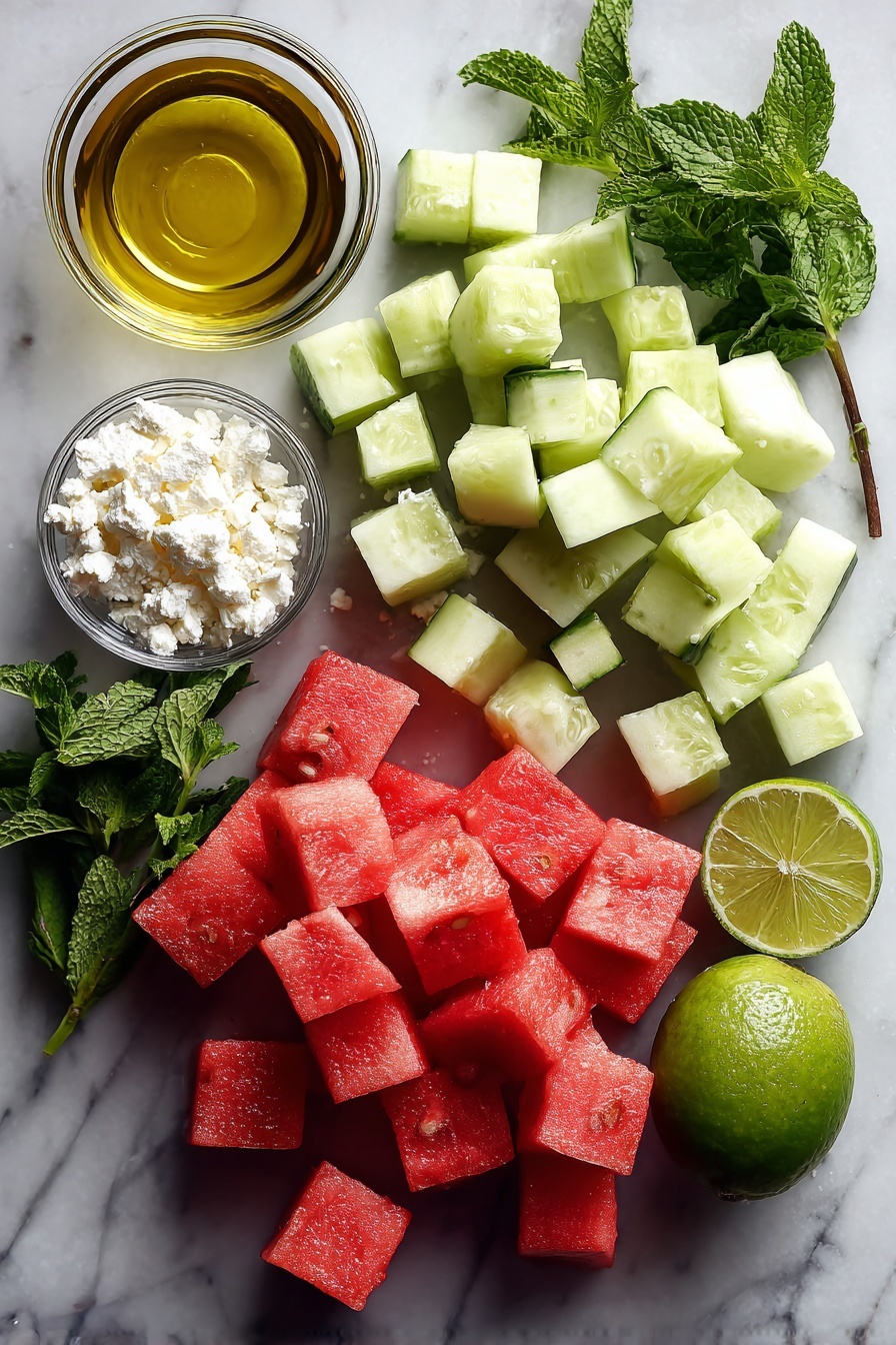 Refreshing Watermelon Salad with Feta and Mint Recipe - Ingredients