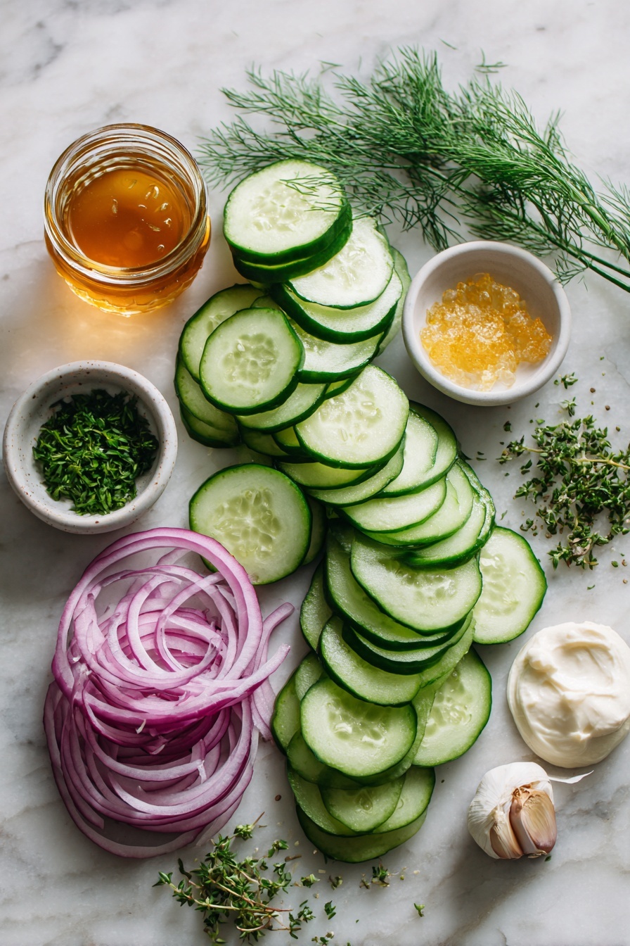 Refreshing Cucumber Salad with Dill Recipe - Ingredients
