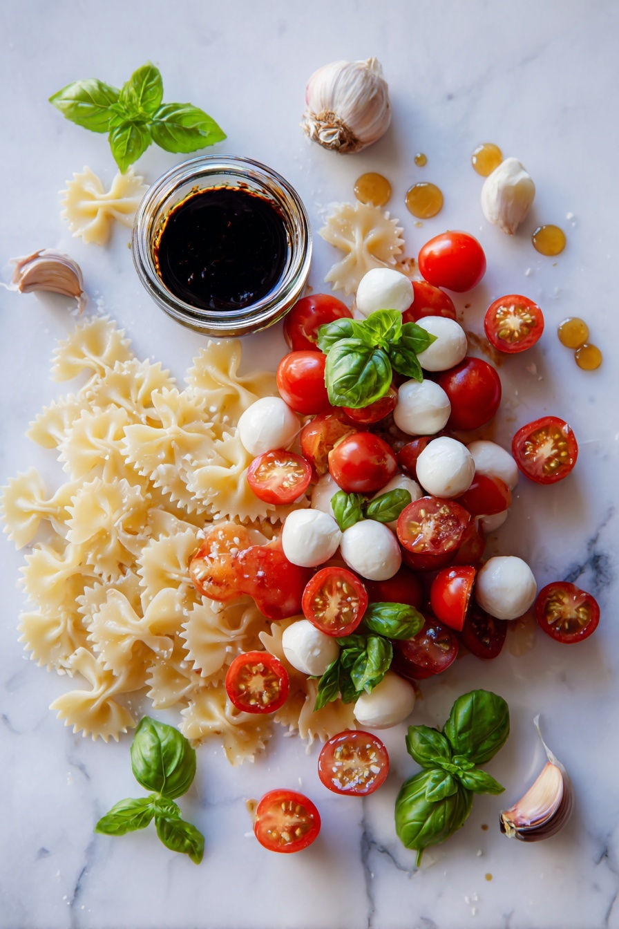 Caprese Pasta Salad with Balsamic Glaze Recipe - Ingredients