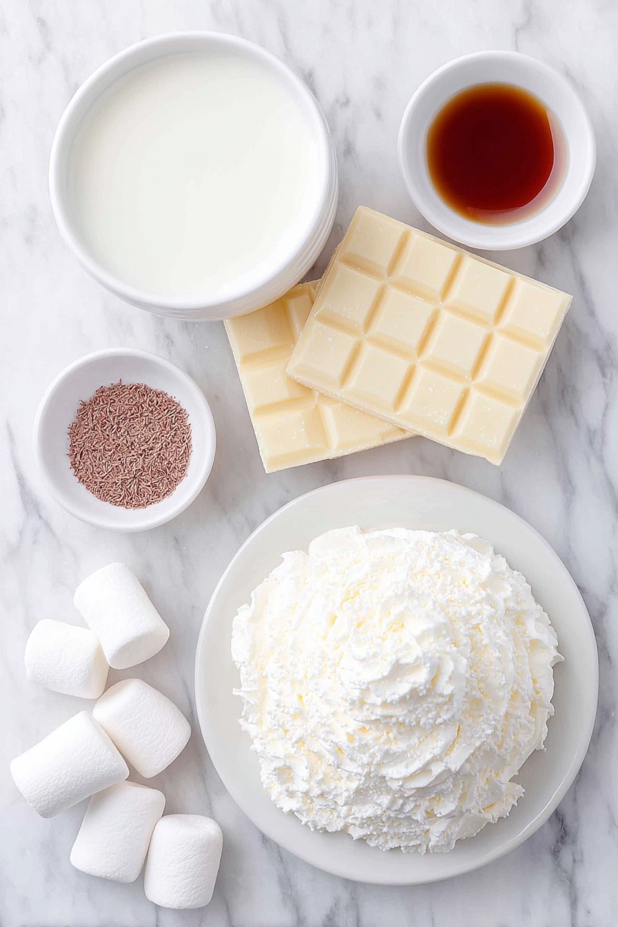 Creamy White Hot Chocolate Recipe - Ingredients