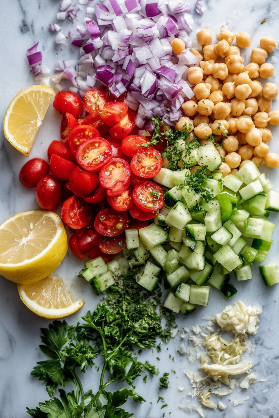 Refreshing Tomato Chickpea Salad Recipe - Ingredients
