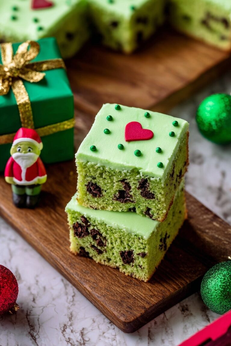 Grinch Cake with Green Frosting Recipe