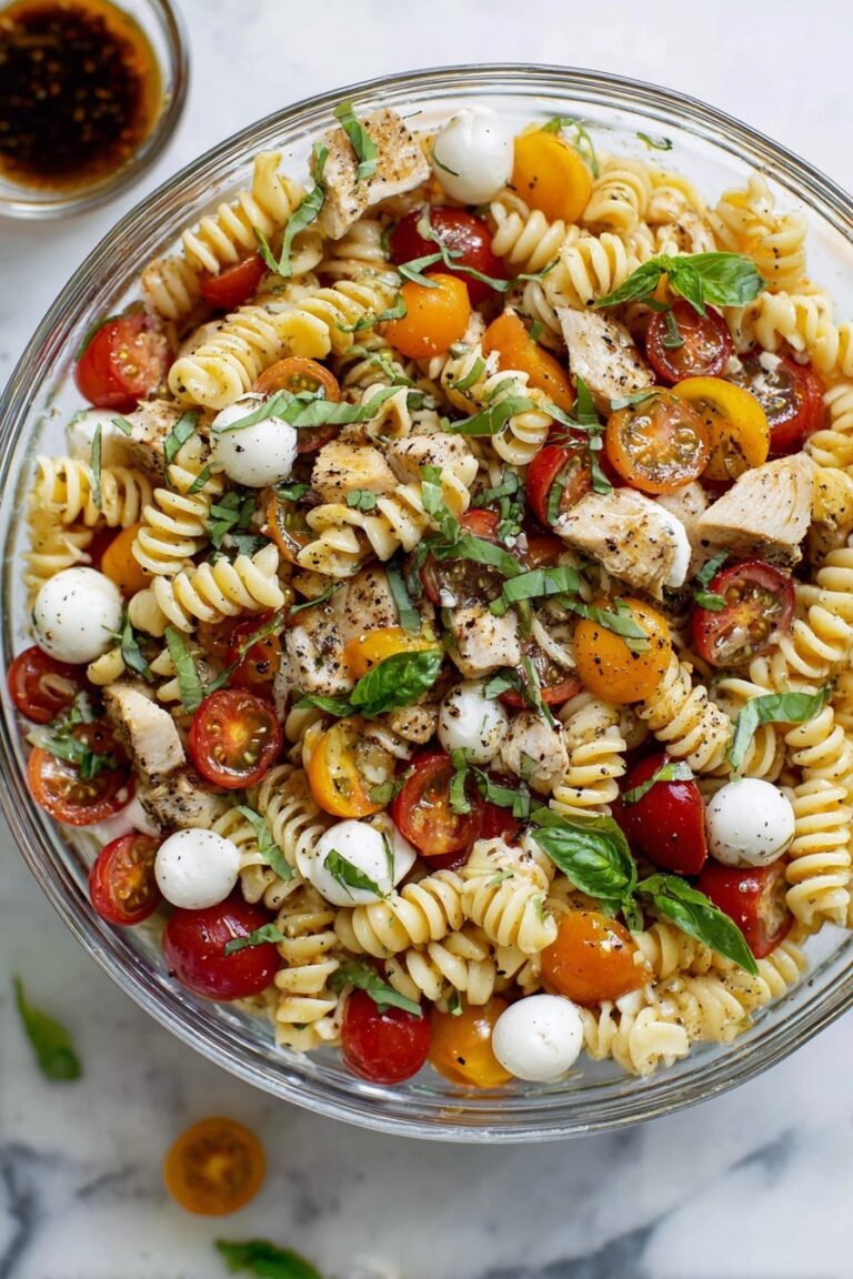 Grilled Chicken Caprese Pasta Salad Recipe