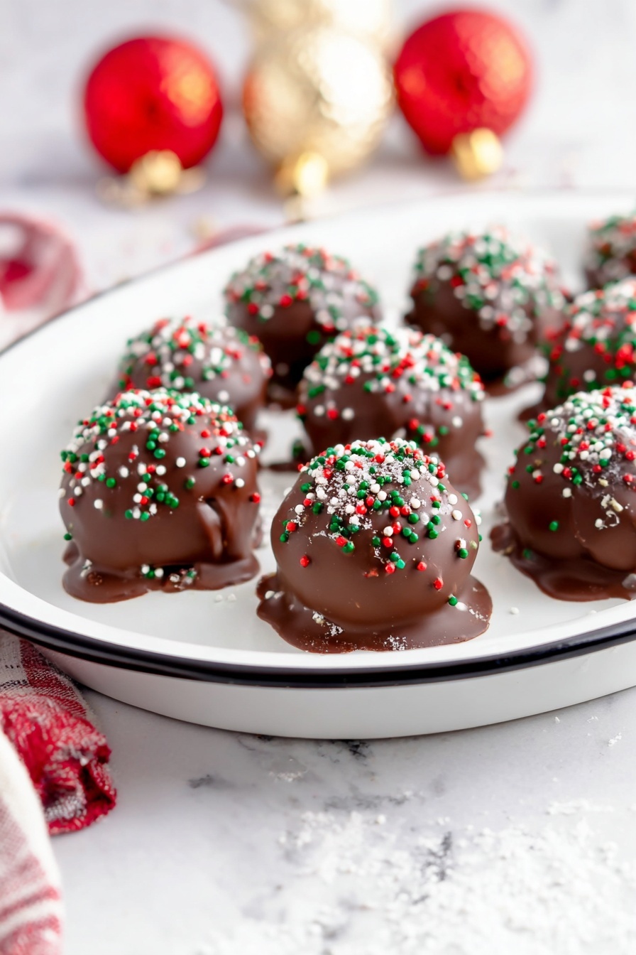 Chocolate Coated Pecan Pie Balls Recipe - Recipe Image