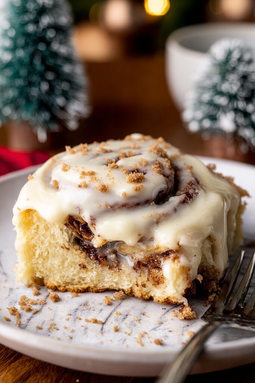 Eggnog Cinnamon Rolls Recipe - Serving Suggestion