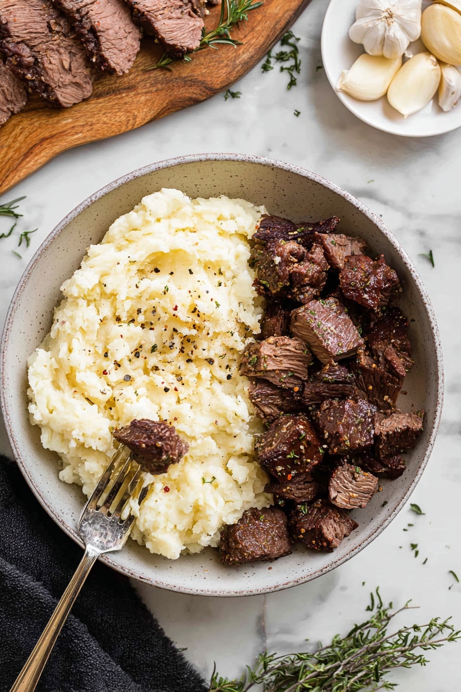 Slow Cooker Roast Beef with Rosemary Recipe - Serving Suggestion