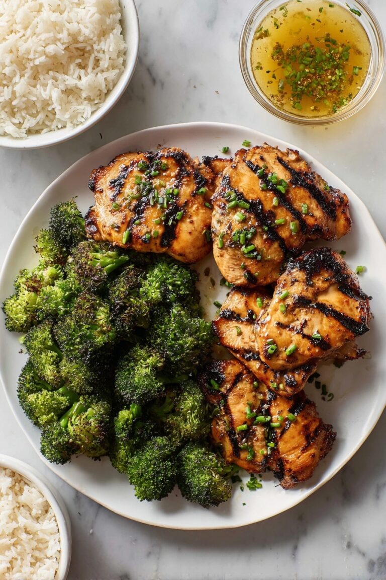 Honey Mustard Grilled Chicken and Broccoli Recipe