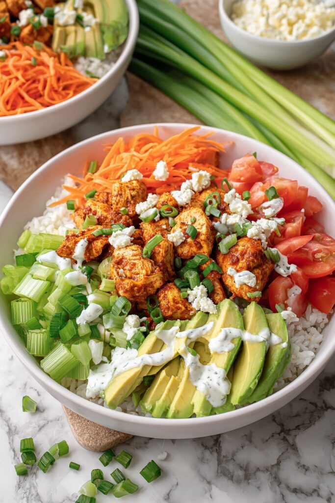 Buffalo Chicken Bowls with Veggies Recipe