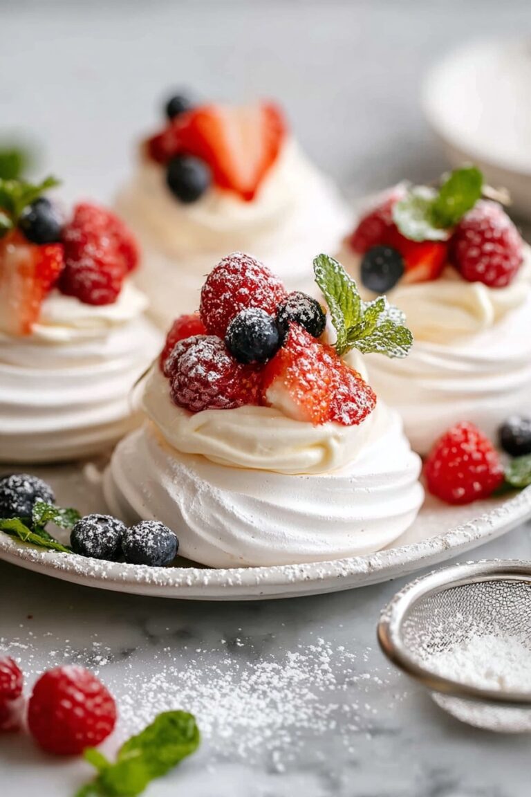 Mini Pavlovas with Fresh Fruit Recipe