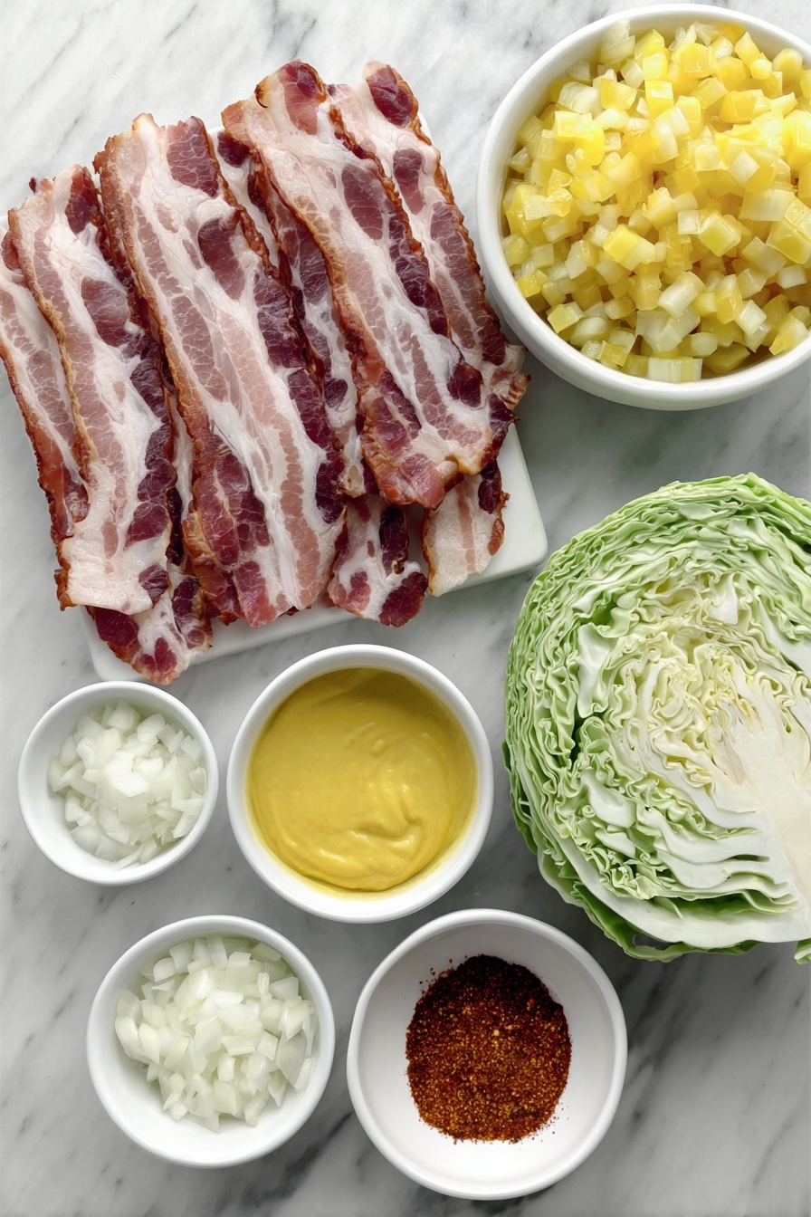 Slow Cooker Cabbage with Bacon Recipe - Ingredients