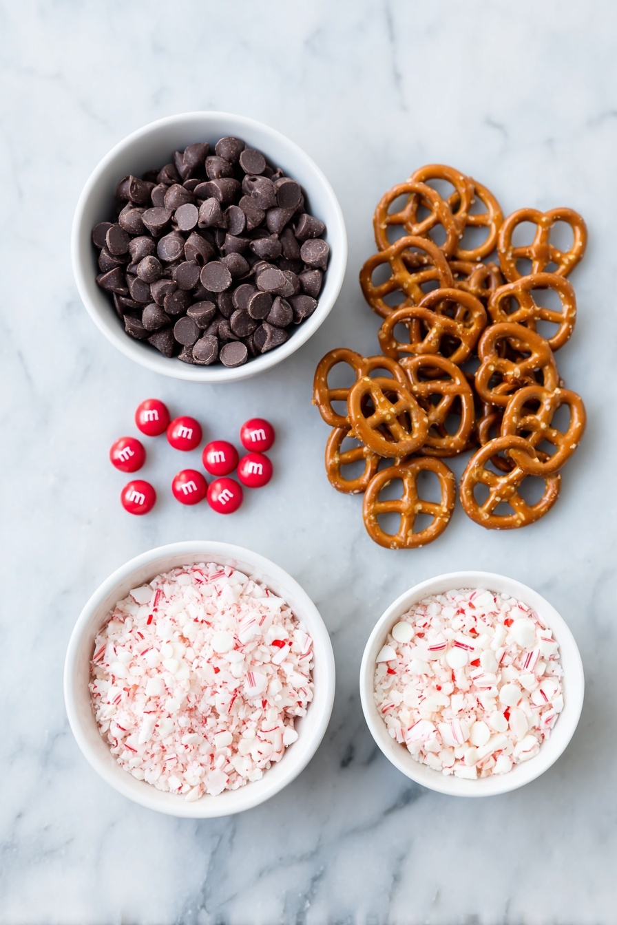 Peppermint Reindeer Chocolate Bark Recipe - Ingredients