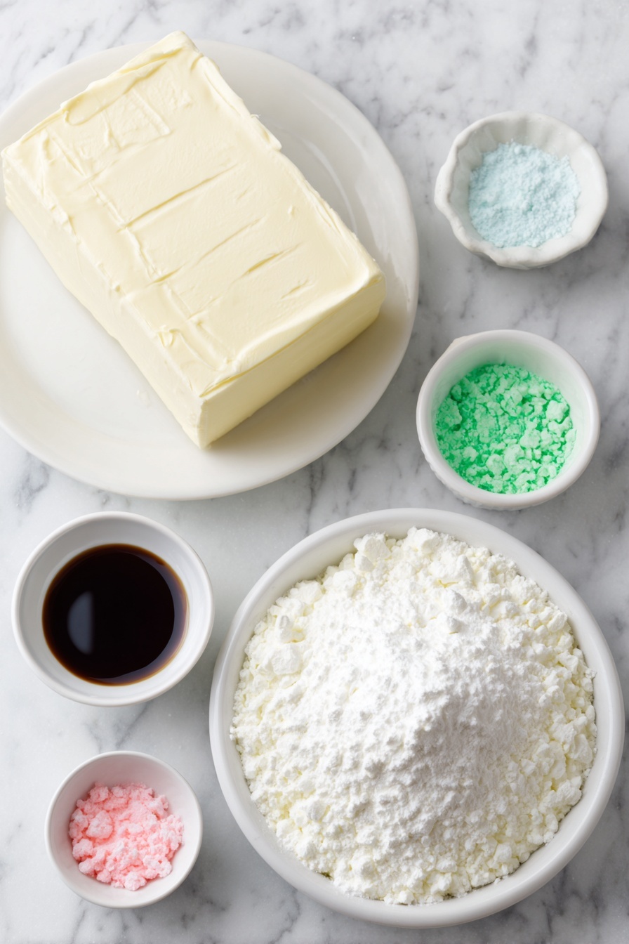 Cream Cheese Mint Cookies Recipe - Ingredients