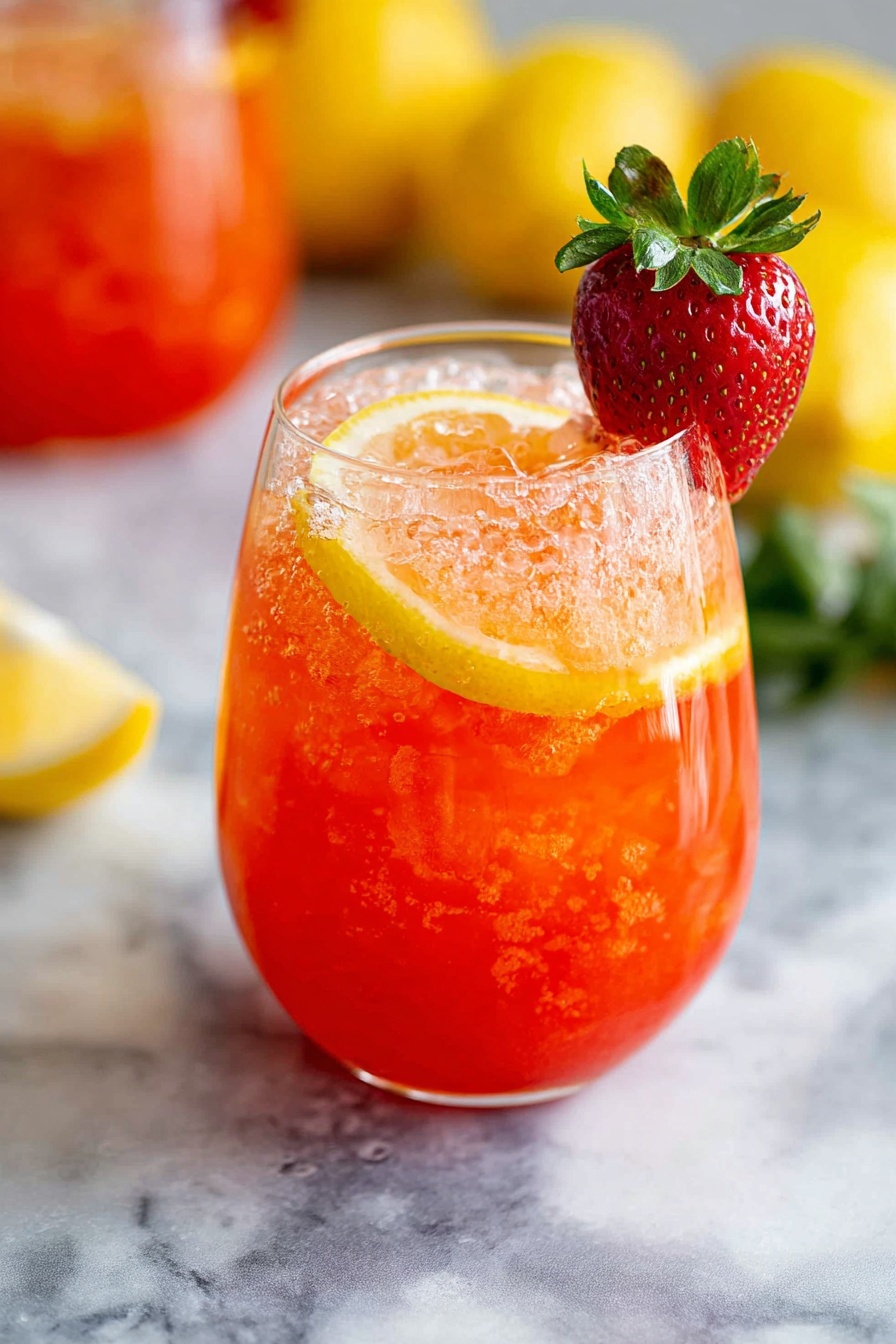 Refreshing Strawberry Lemonade Recipe - Serving Suggestion