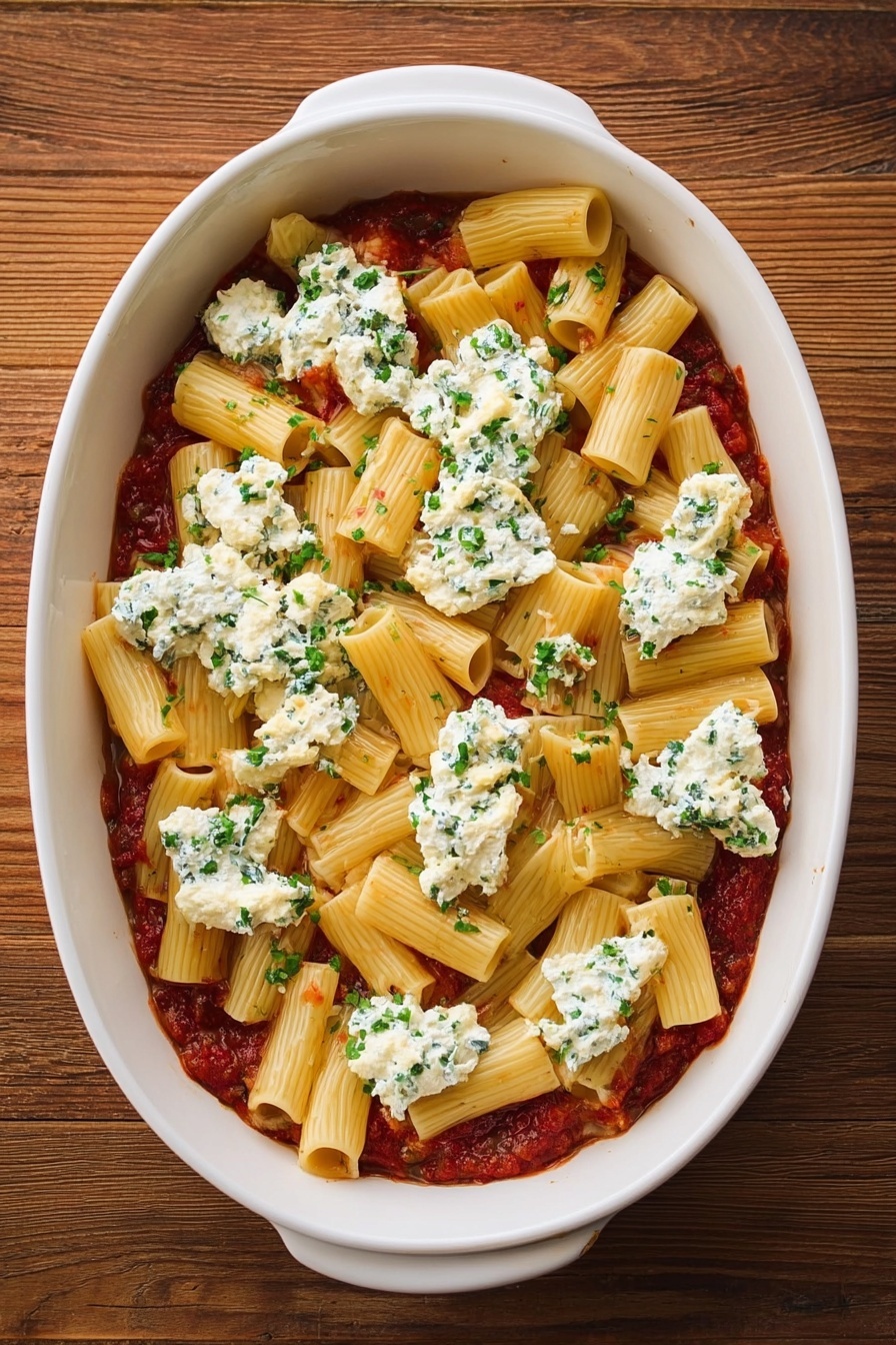 Baked Rigatoni with Sausage and Cheese Recipe - Step by Step Instructions