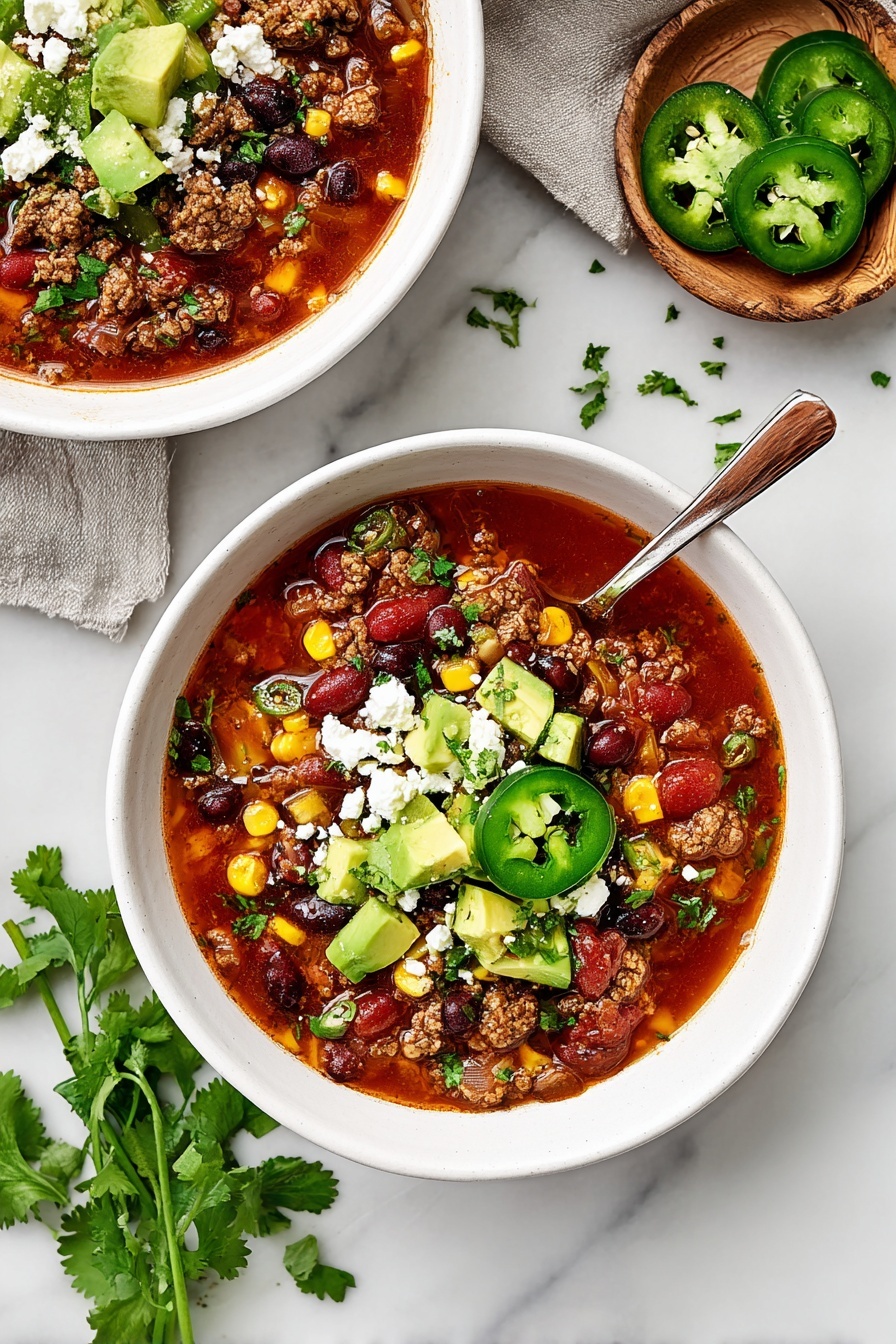 Easy Taco Soup Recipe - Serving Suggestion