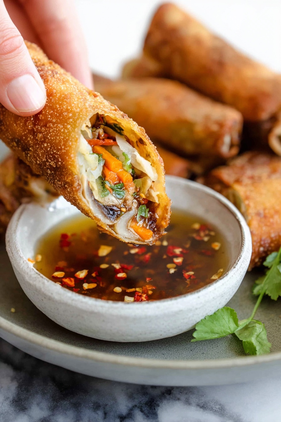 Homemade Vegetable Egg Rolls Recipe - Serving Suggestion