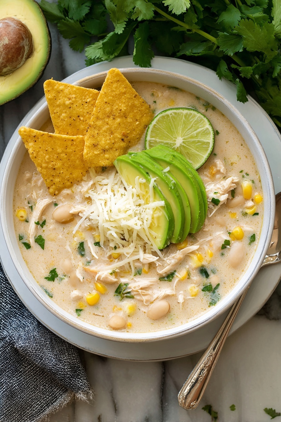 Easy White Chicken Chili Recipe - Serving Suggestion