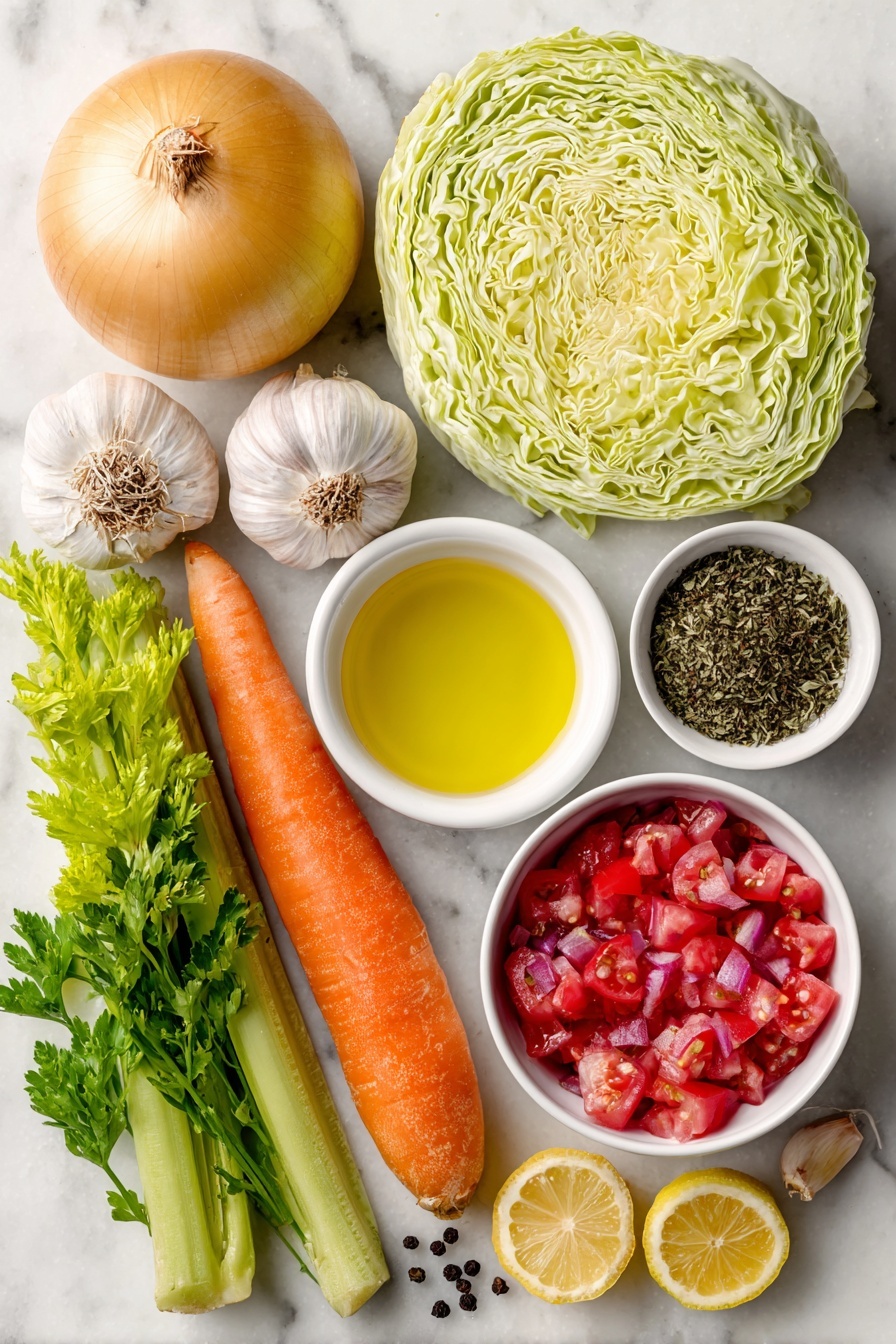 Healthy Cabbage Soup Recipe - Ingredients