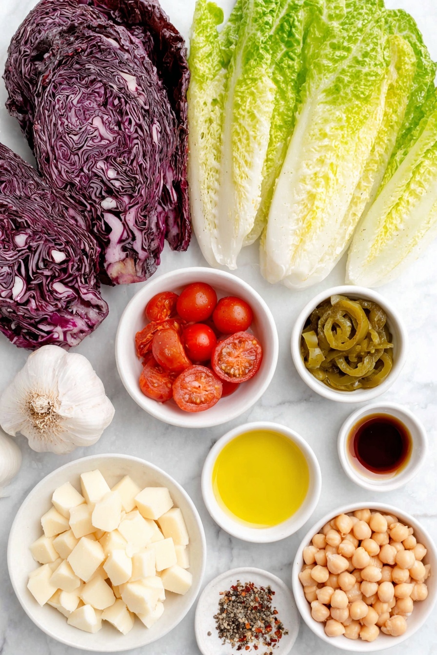 Vegetarian Italian Chopped Salad Recipe - Ingredients