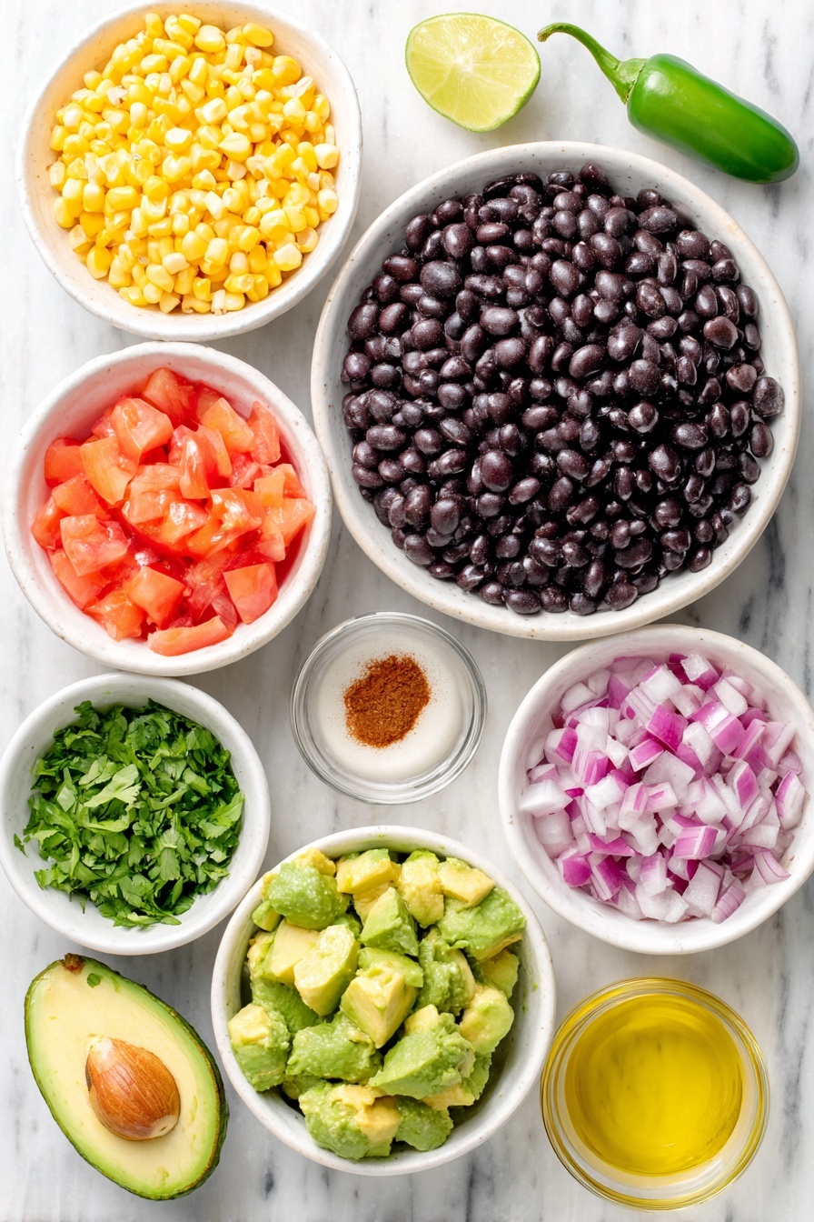 Black Bean Corn Salad with Lime Dressing Recipe - Ingredients