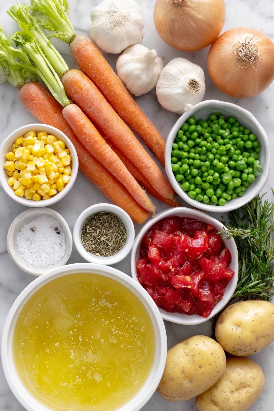 Hearty Vegetable Soup Recipe - Ingredients