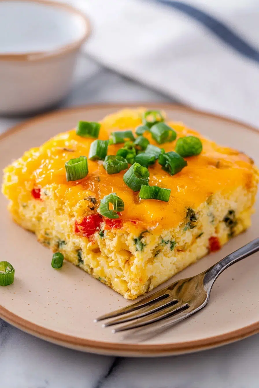 Cheesy Vegetable Egg Bake Recipe